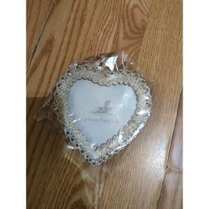 Pottery Barn kids Heart frame Sparkly 4 1/2" ornament  New
